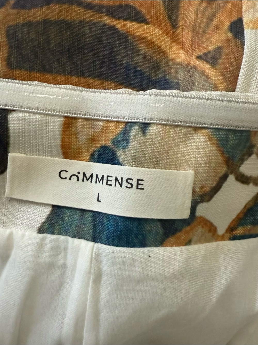 COMMENSE White Floral Print Strapless Dress Size L - Picture 9 of 13